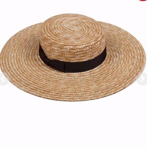 Lack of color Spencer wide brim boater hat